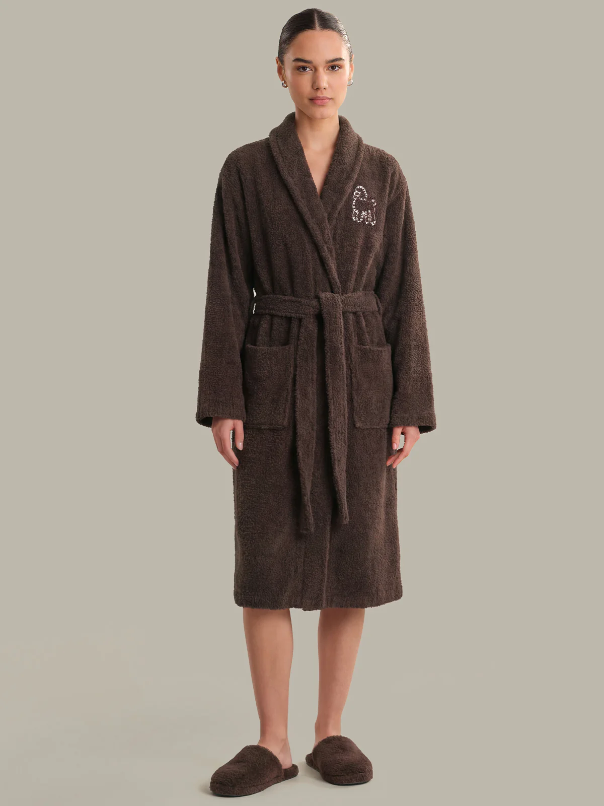 Mara: Poodle Embroidered Robe