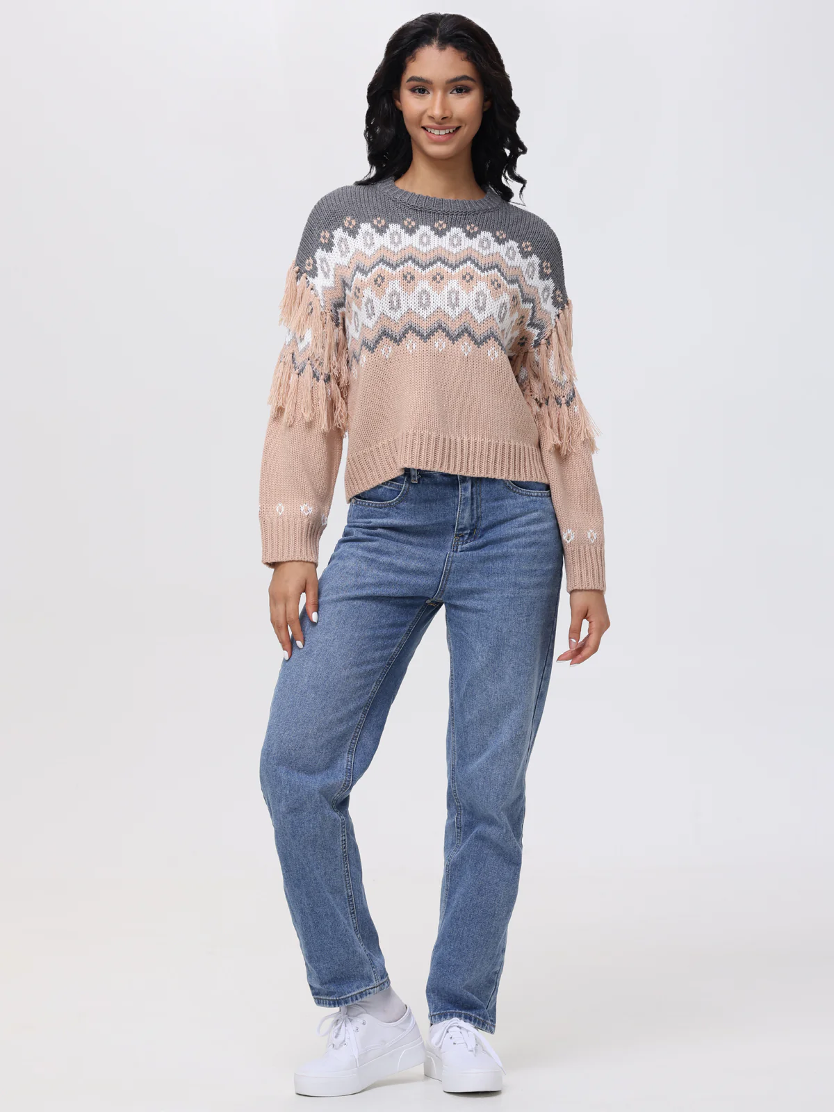 Margaret: Fringe Fair Isle Sweater - Image 4