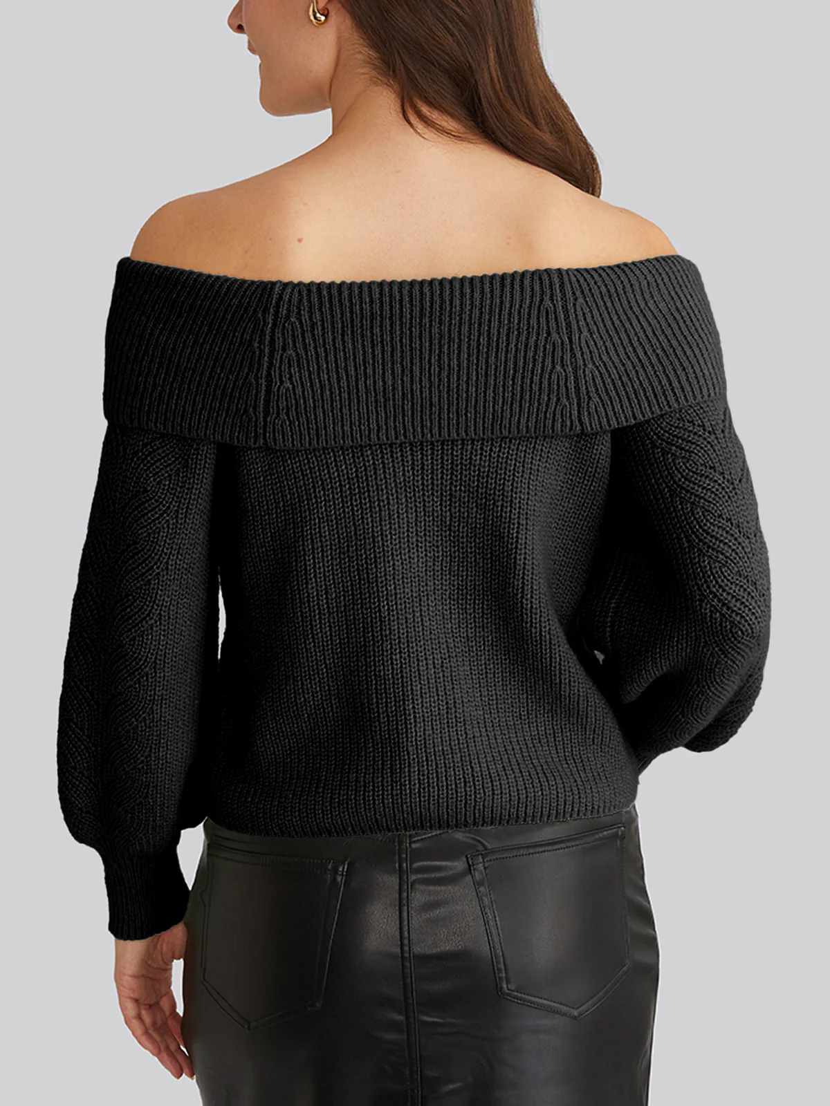 Marisa: Relaxed Off Shoulder Pullover - Image 3