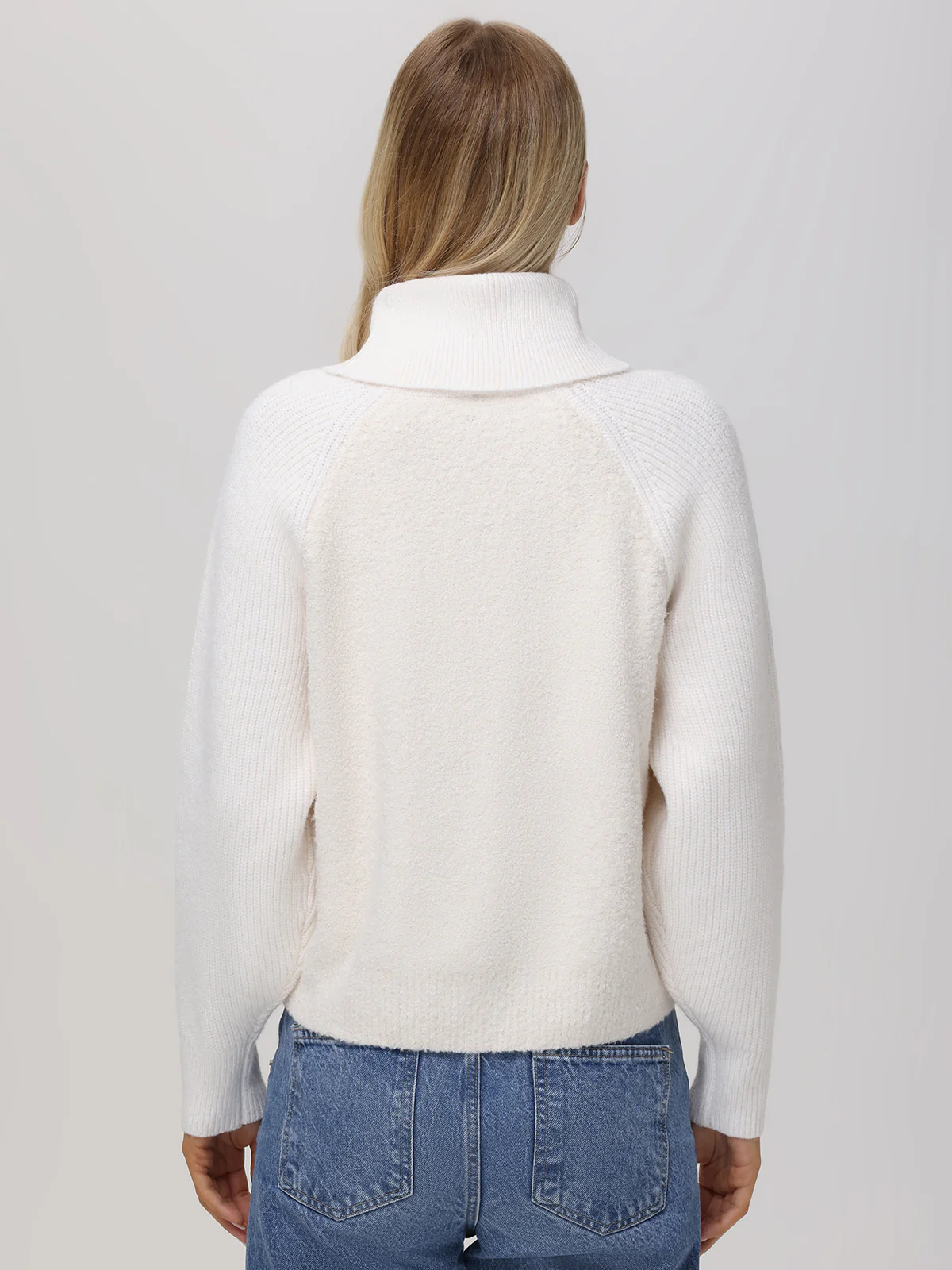 Mckenzie: Mixed Media Removable Collar Sweater - Image 3