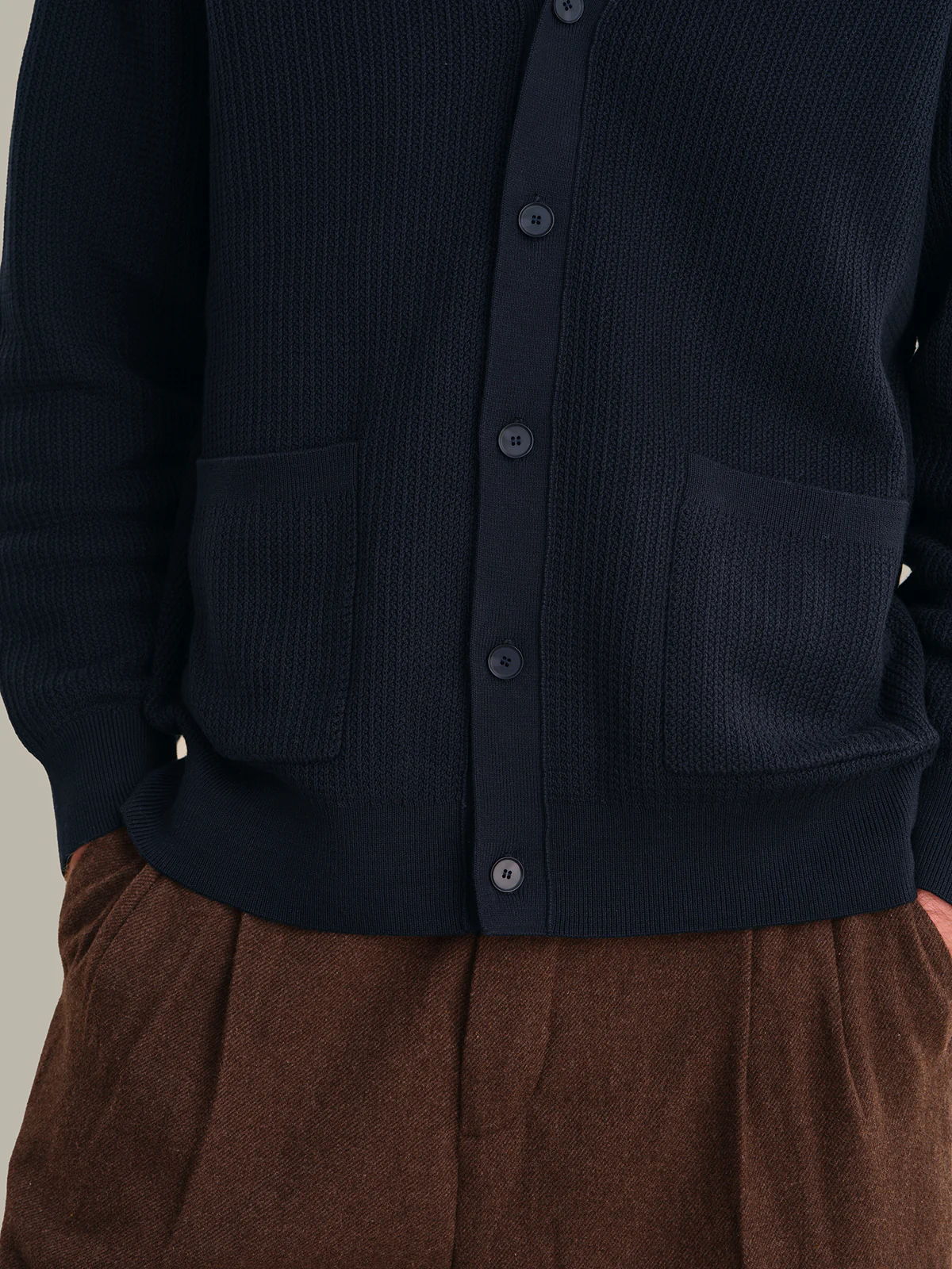 Logan: Men's Cotton V-Neck Cardigan - Image 4