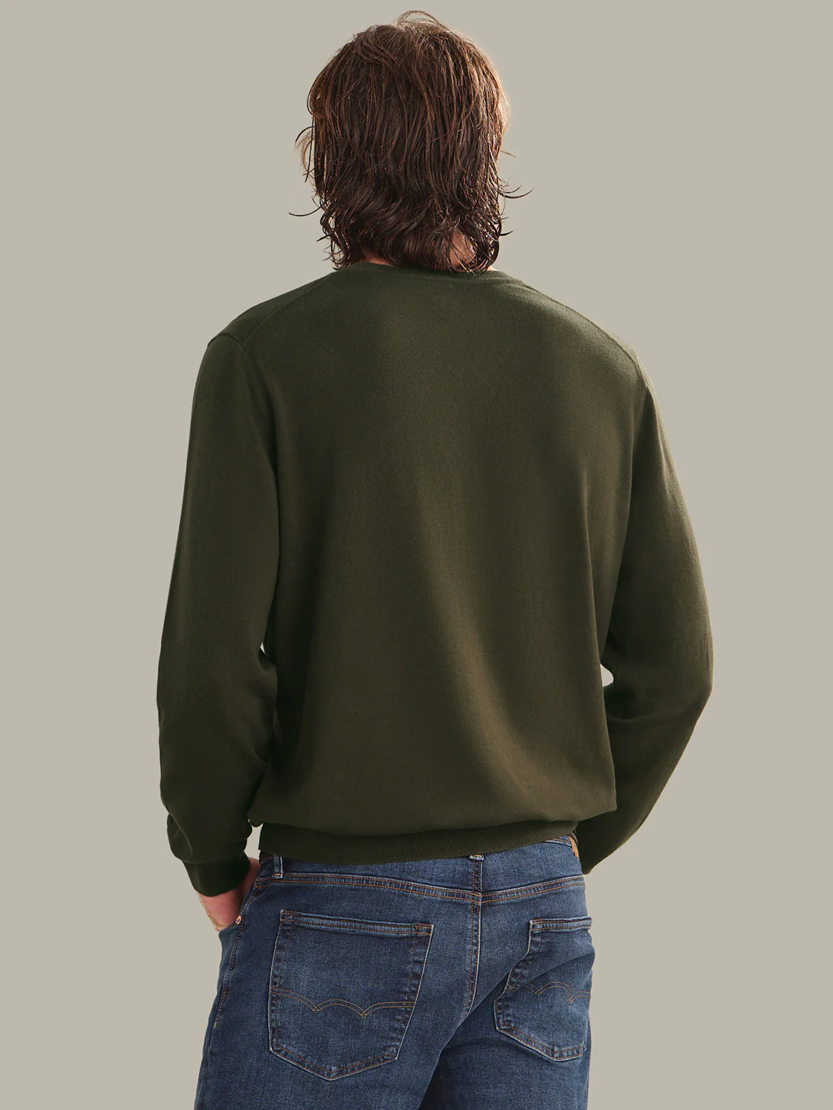 Grant: Men's Cotton V-Neck Sweater - Image 3