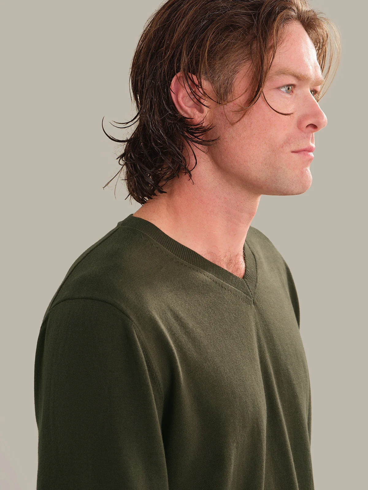 Grant: Men's Cotton V-Neck Sweater - Image 4