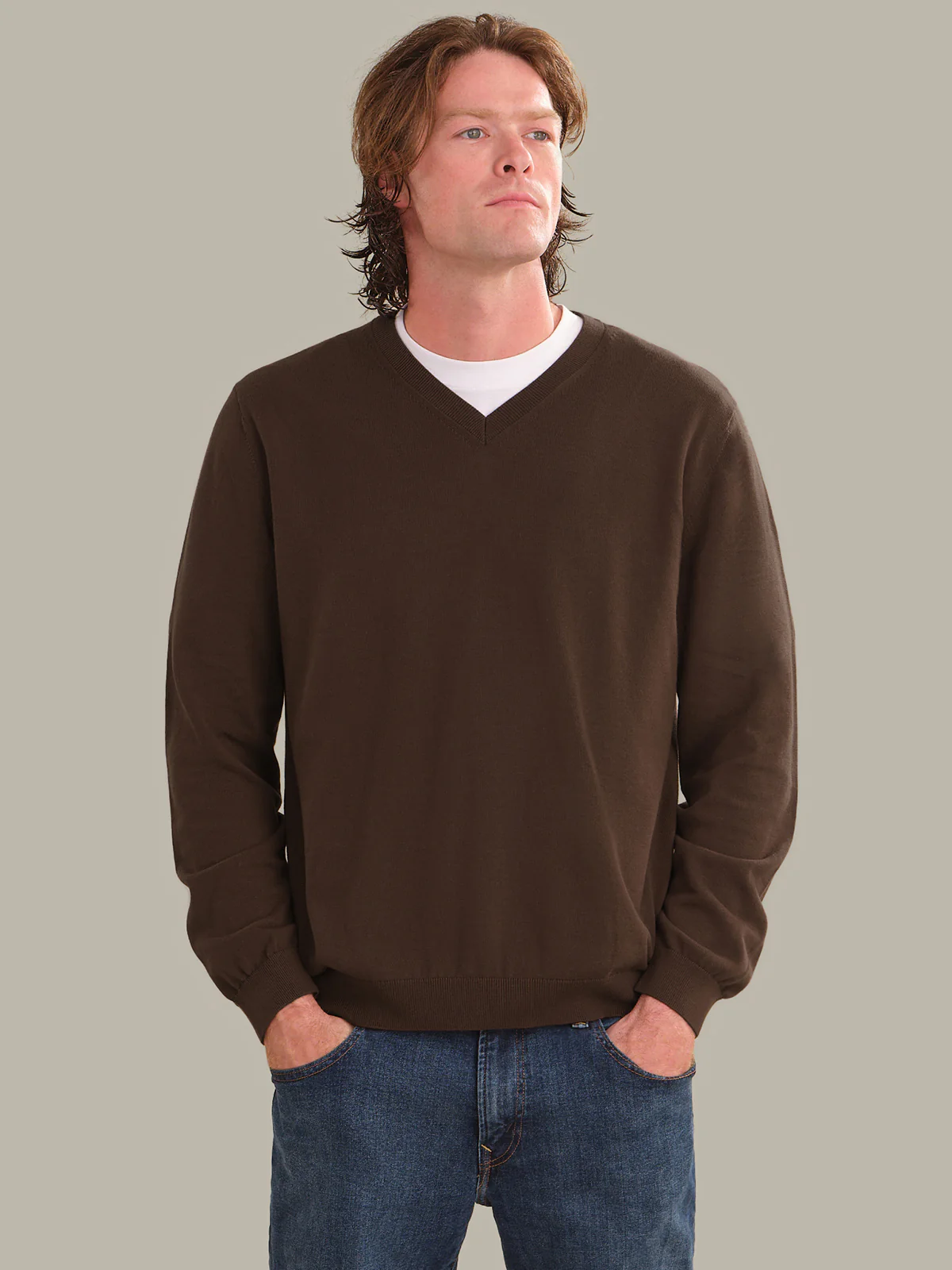 Grant: Men's Cotton V-Neck Sweater
