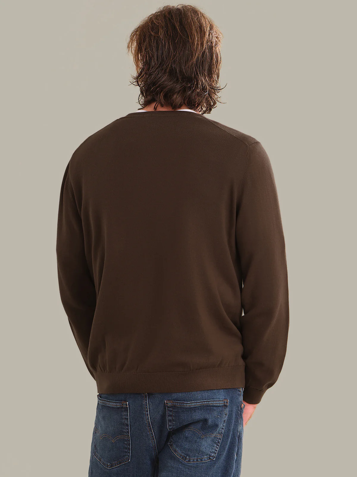 Grant: Men's Cotton V-Neck Sweater - Image 3