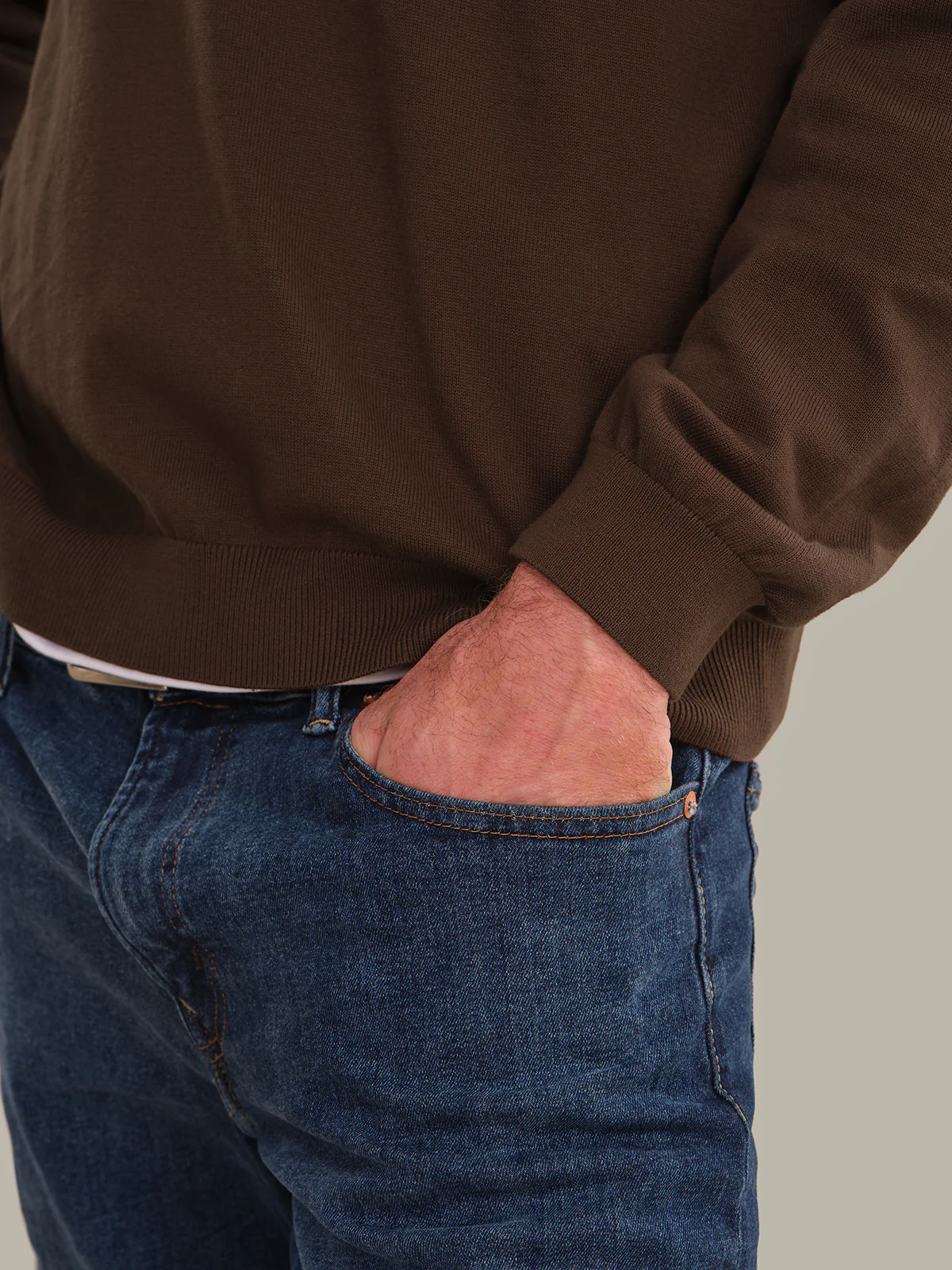 Grant: Men's Cotton V-Neck Sweater - Image 4