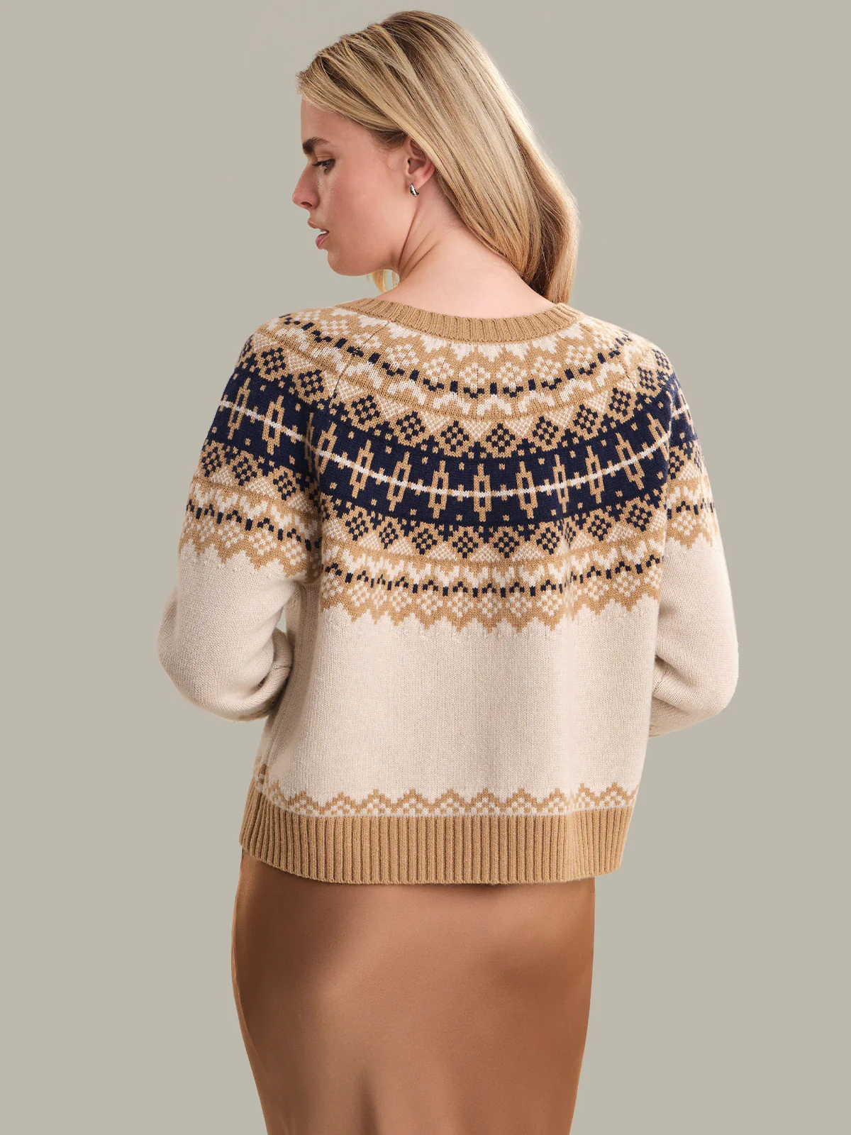 Mira: Cashmere Blend Fair Isle Pullover - Image 3