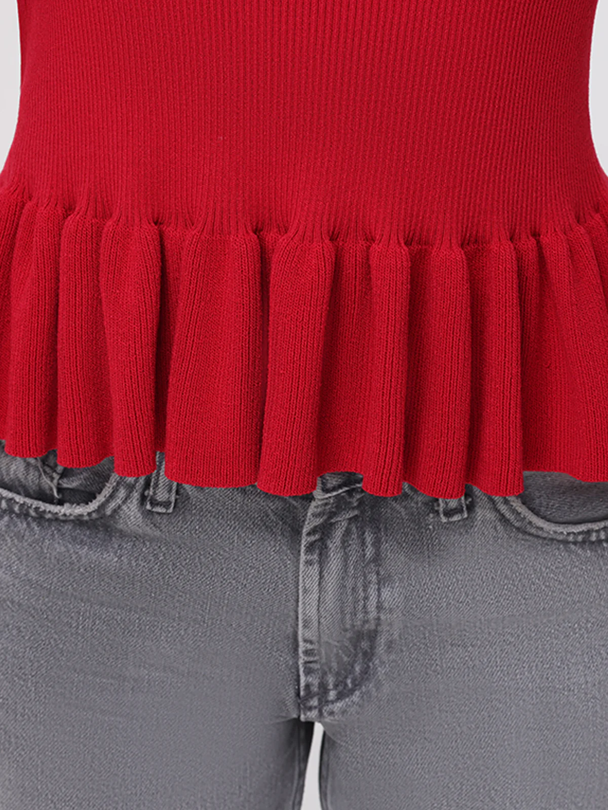 Morgan: Off Shoulder Peplum Sweater - Image 5