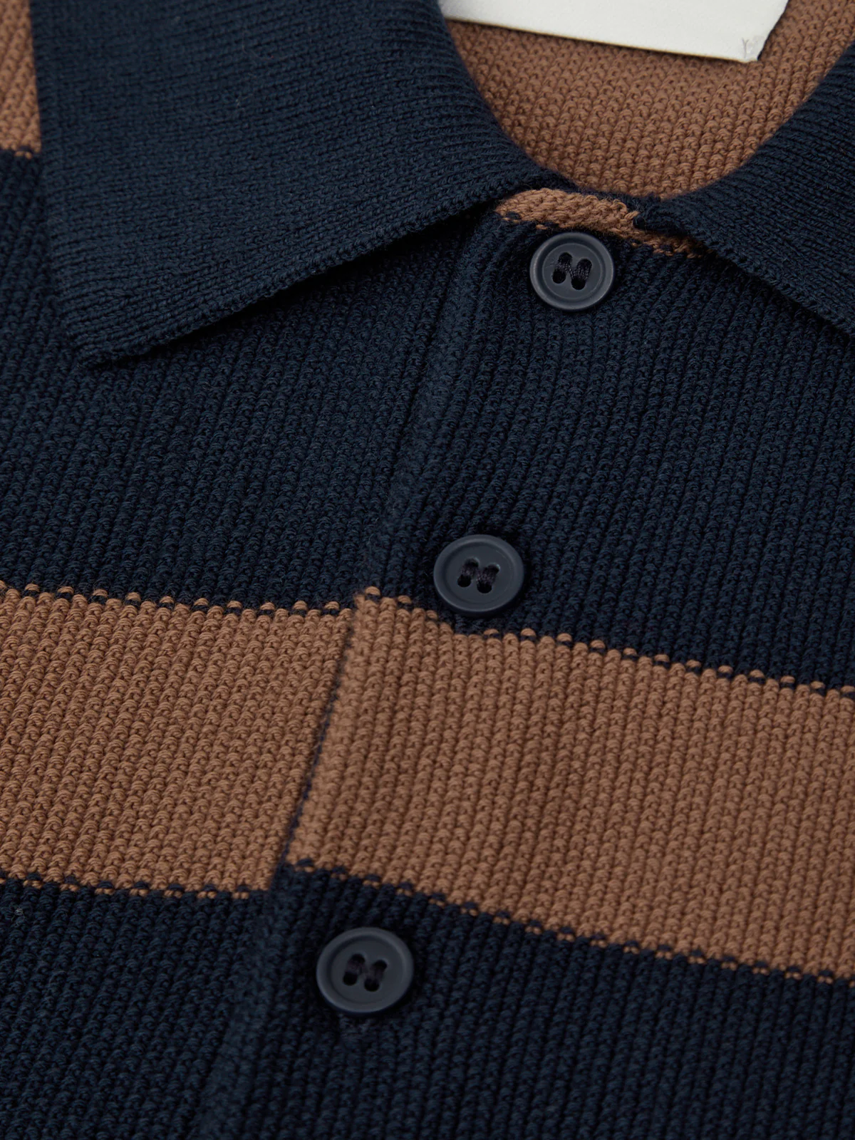 Nash: Men's Cotton Stripe Knit Polo - Image 4
