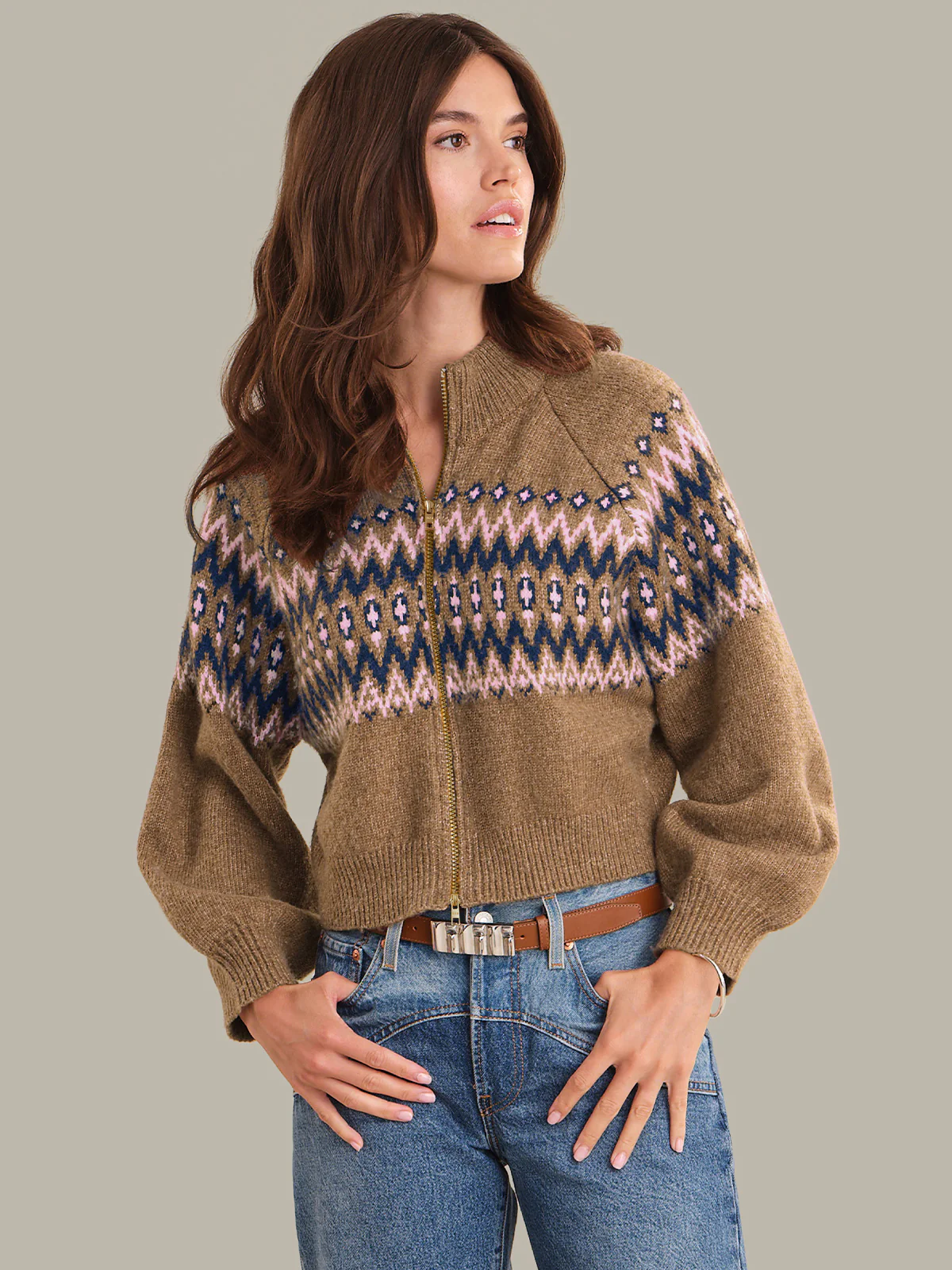 Odessa: Fair Isle Zip-Up