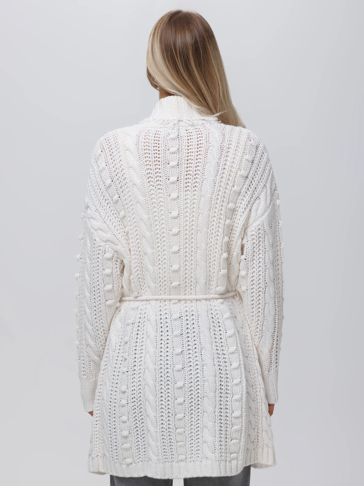 Penelope: Cable Long Wrap Cardigan - Image 3