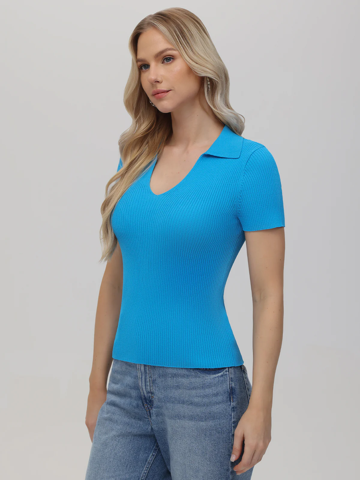 Penelope: V-Neck Polo Pullover - Image 2
