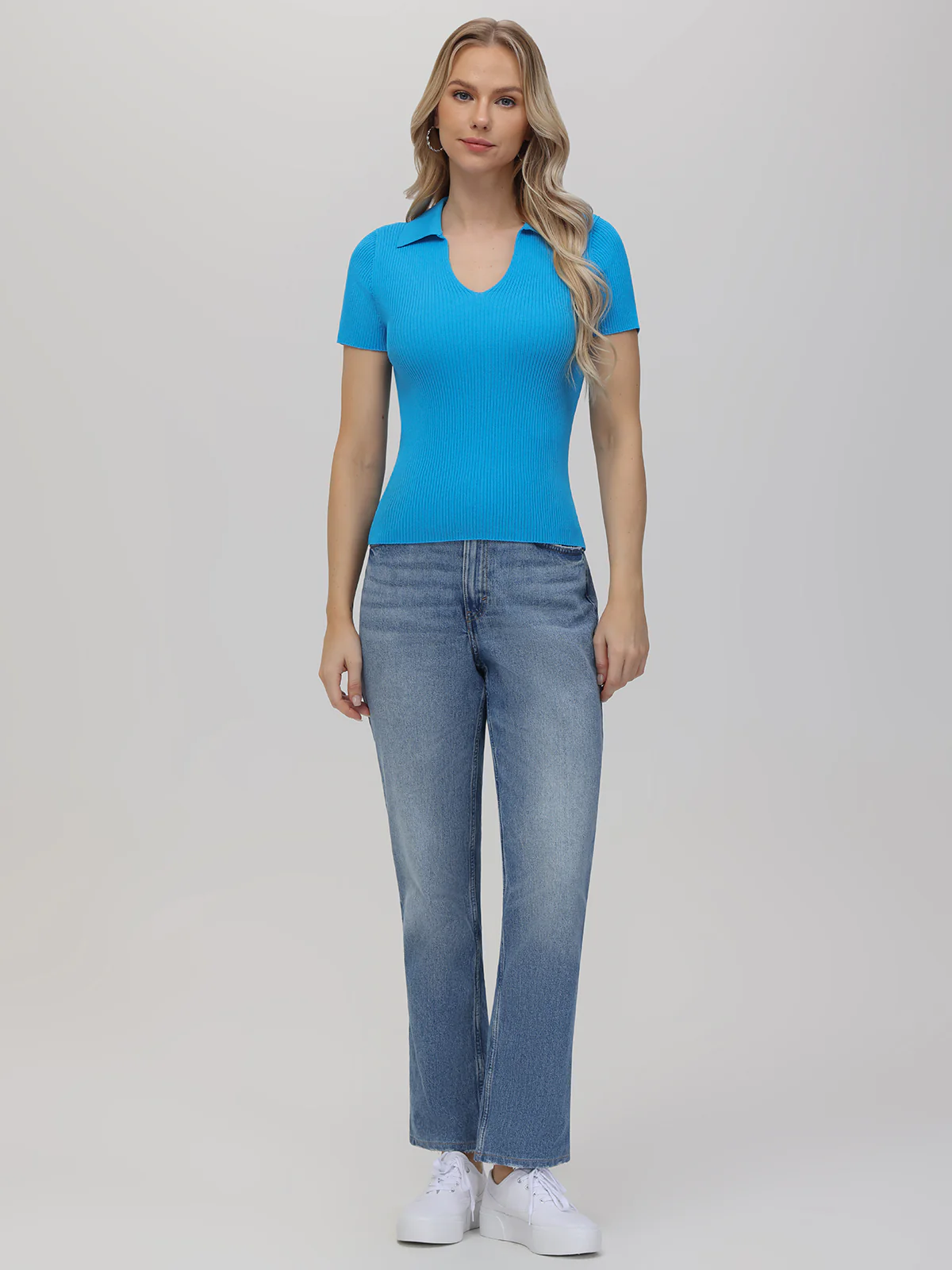 Penelope: V-Neck Polo Pullover - Image 4