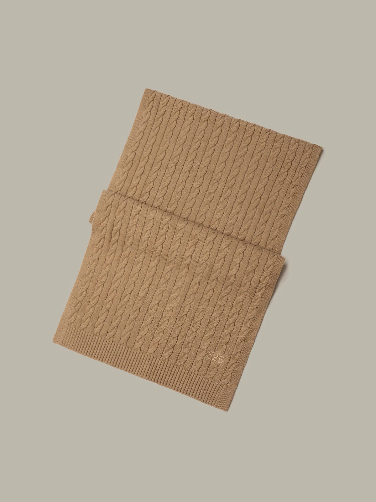 Porter: Embroidered Cable Knit Cotton Scarf - Image 2