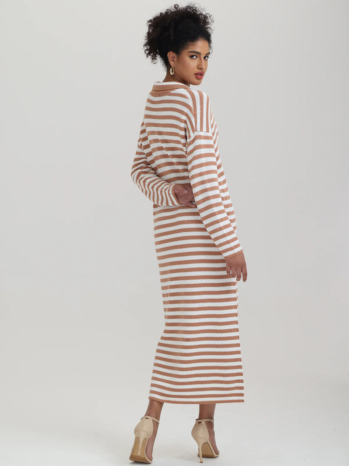 Raya: Cotton Stripe Polo Dress - Image 3