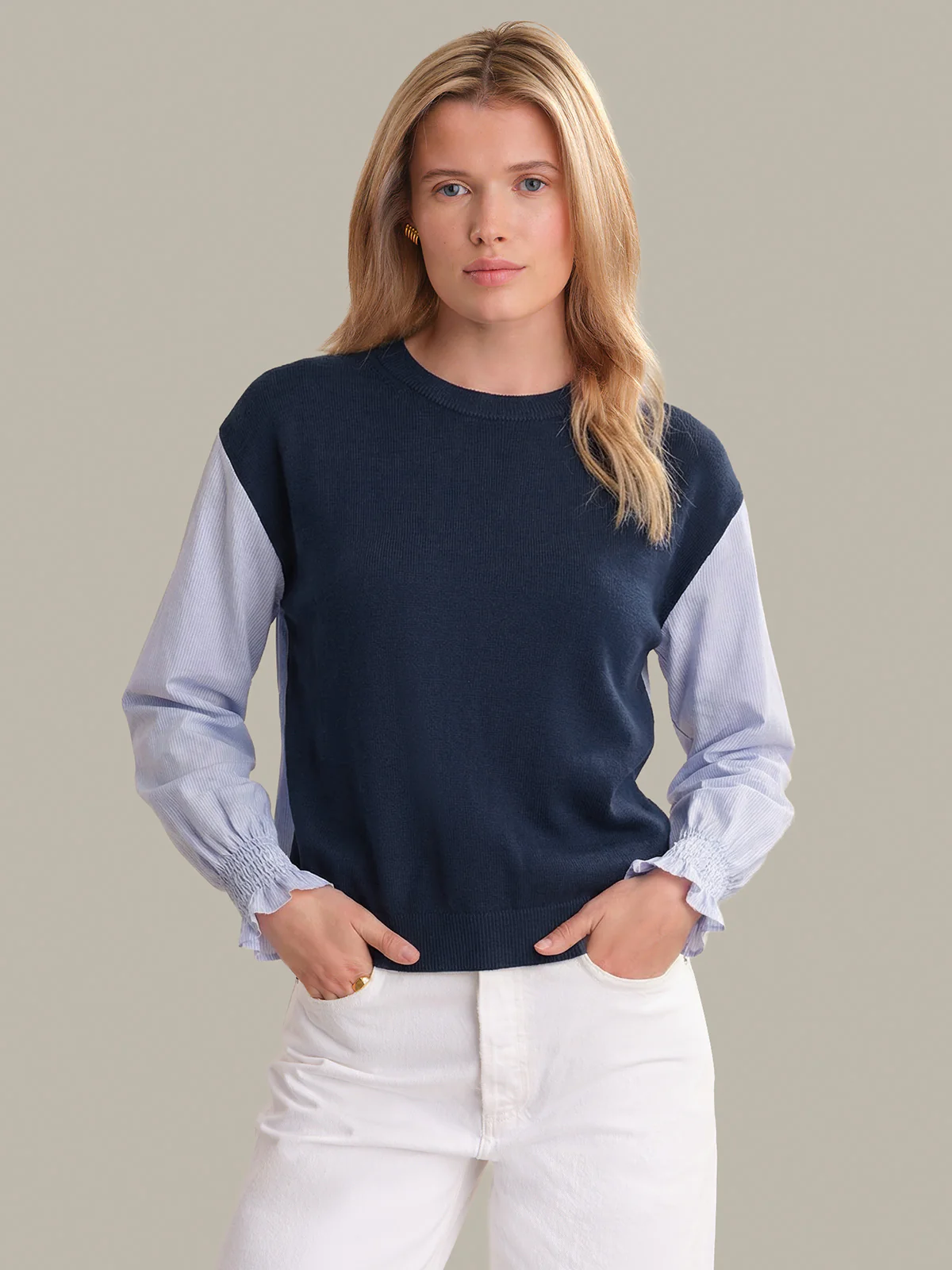 Reva: Fitted Cotton x Knit Pullover