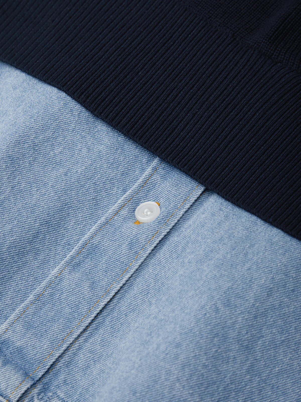 Romy: Cotton Denim x Knit Sweater - Image 5