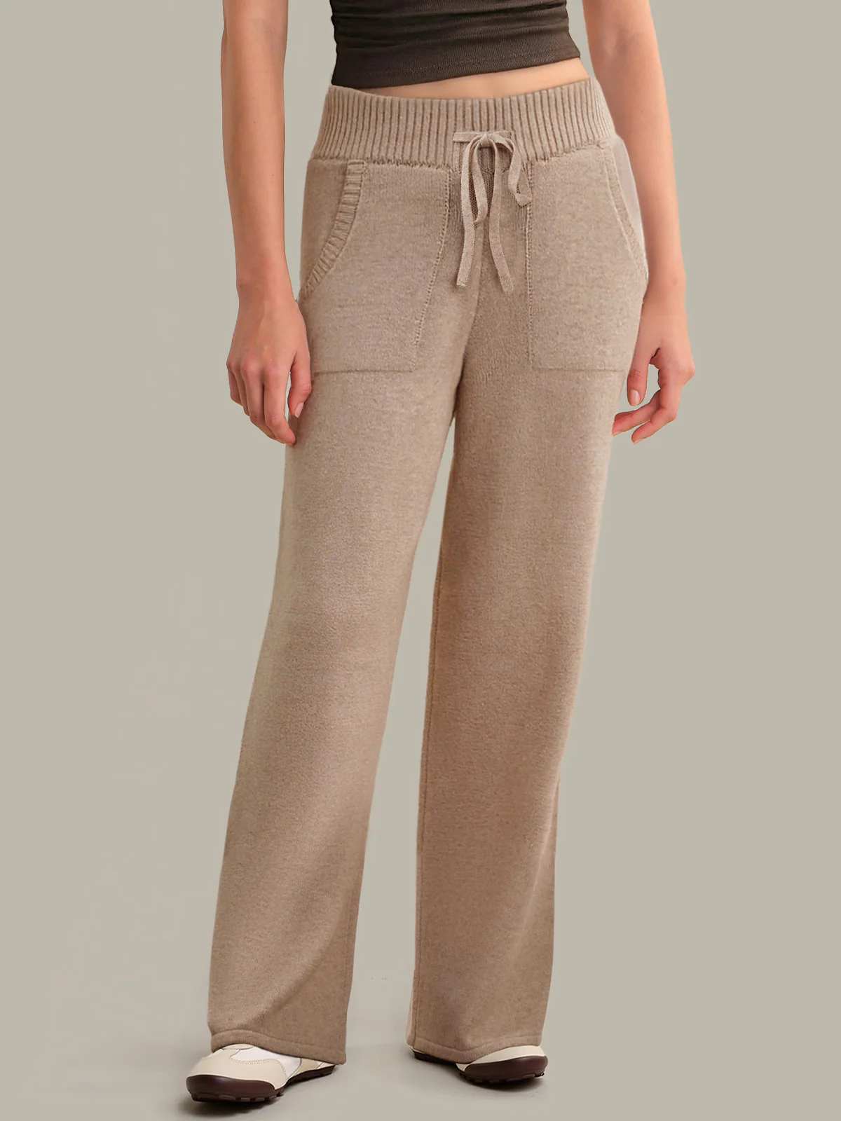 Rosalie: Cashmere Blend Wide Leg Pants