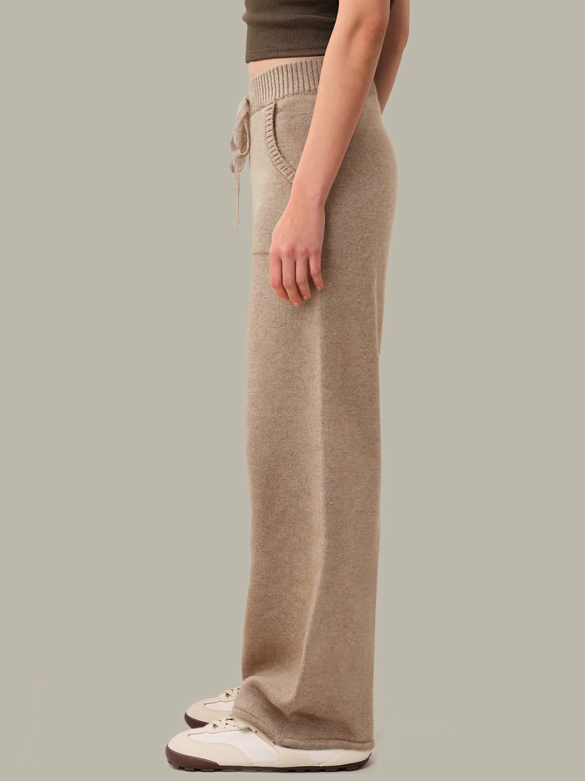 Rosalie: Cashmere Blend Wide Leg Pants - Image 2
