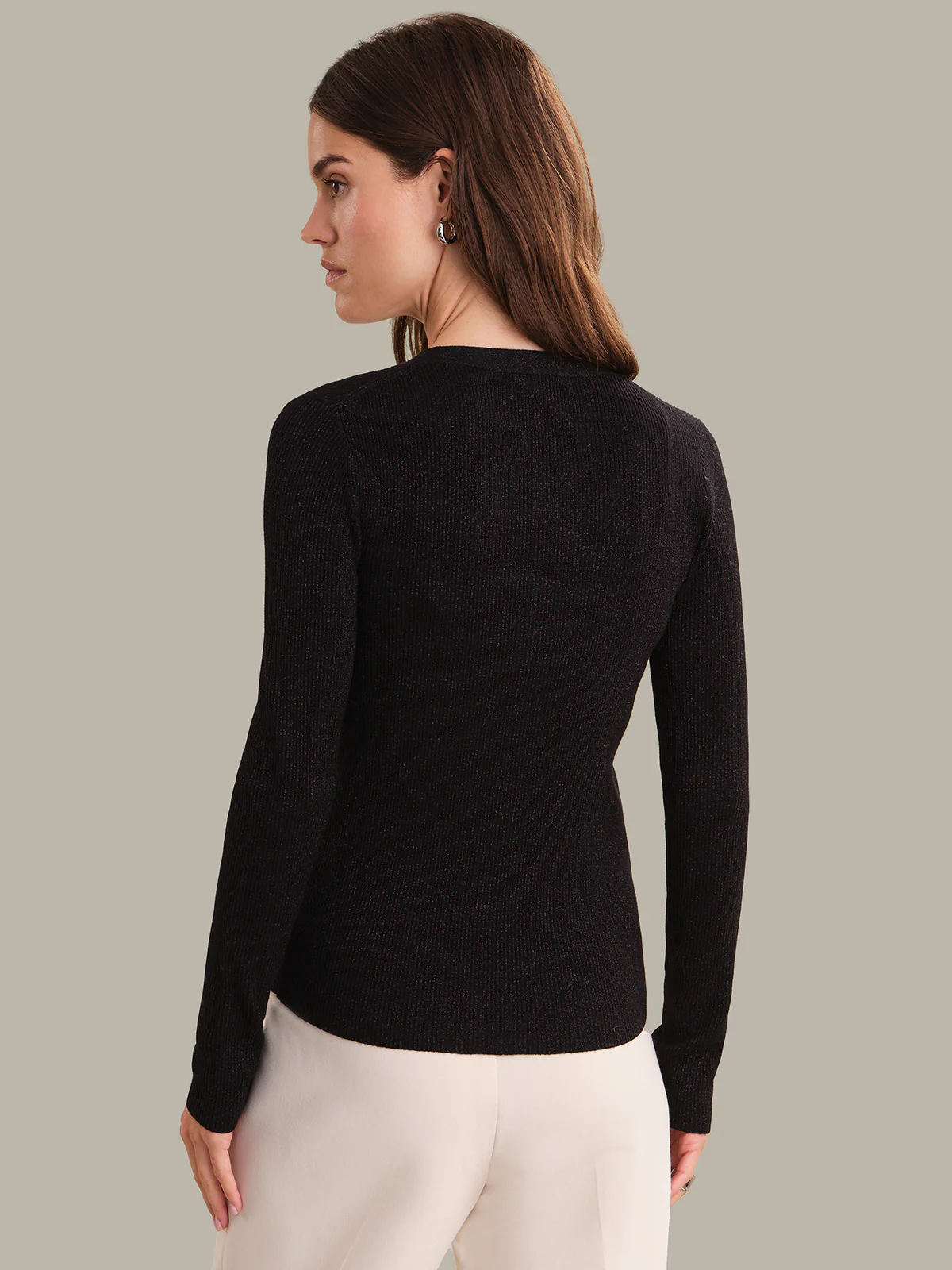 Selene: Wool Rib Cardigan - Image 3