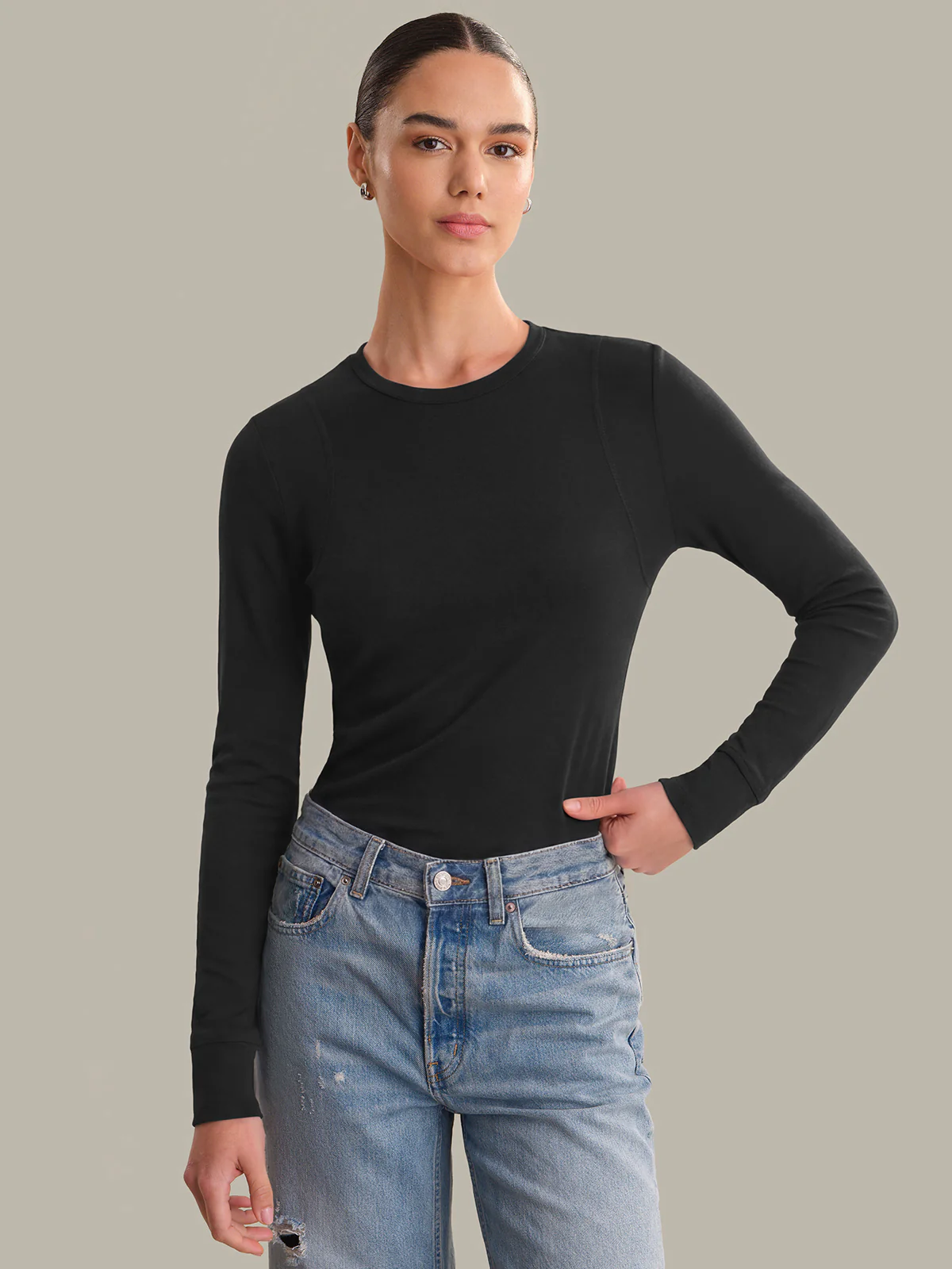 Carolina: Slim Fit Long Sleeve Top