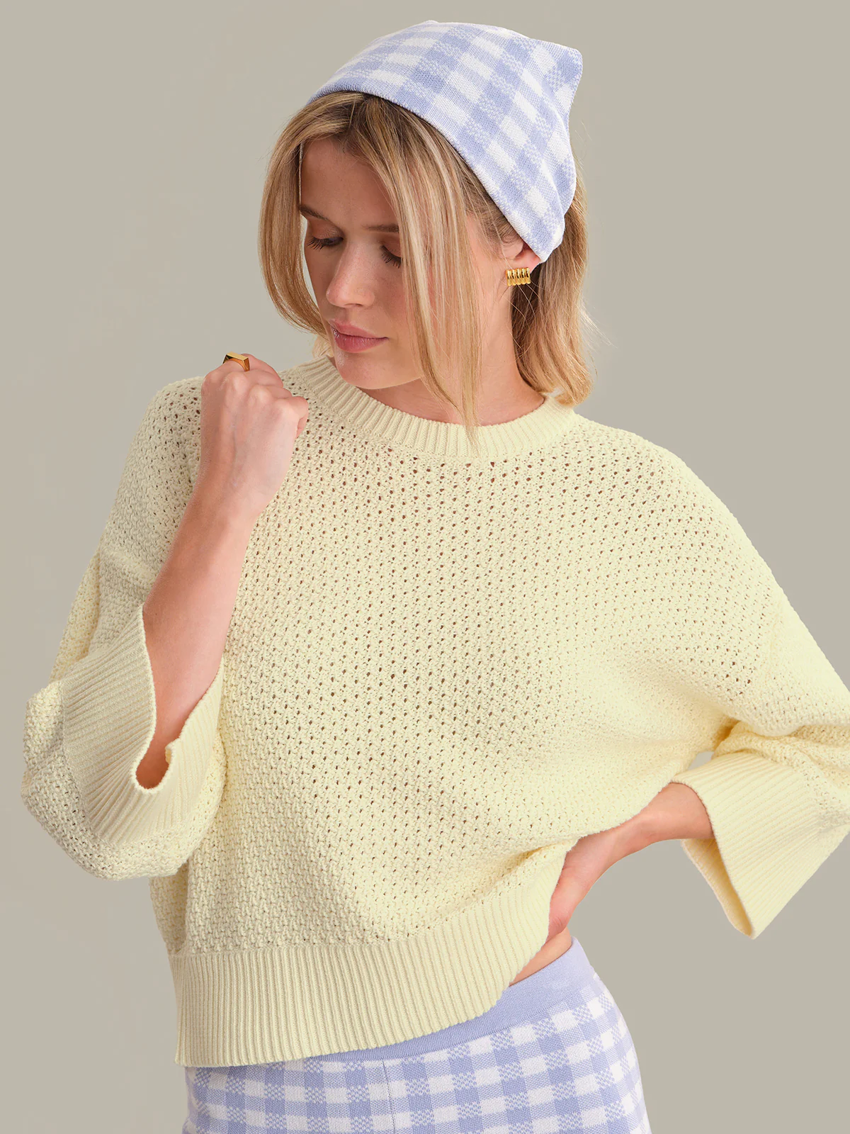 Suki: Pointelle Cotton Oversized Sweater - Image 4