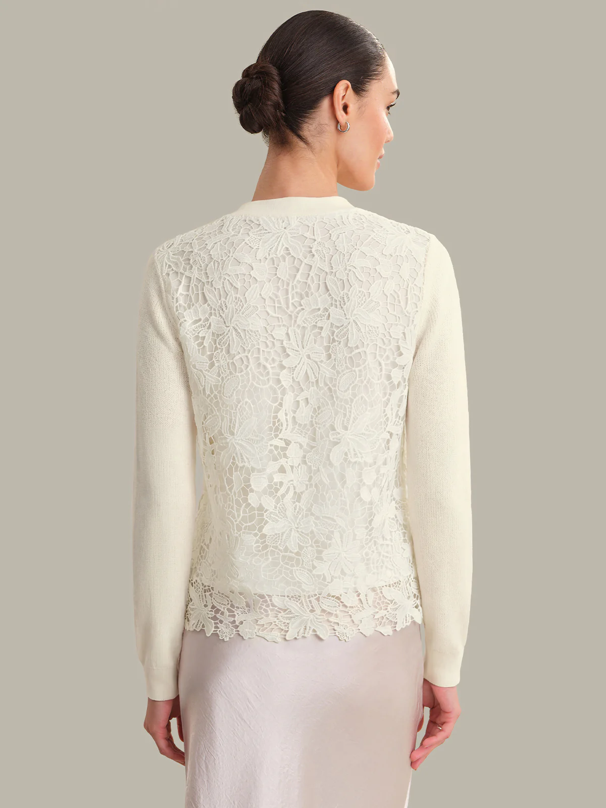 Sylvie: Lace x Cotton Cardigan - Image 3