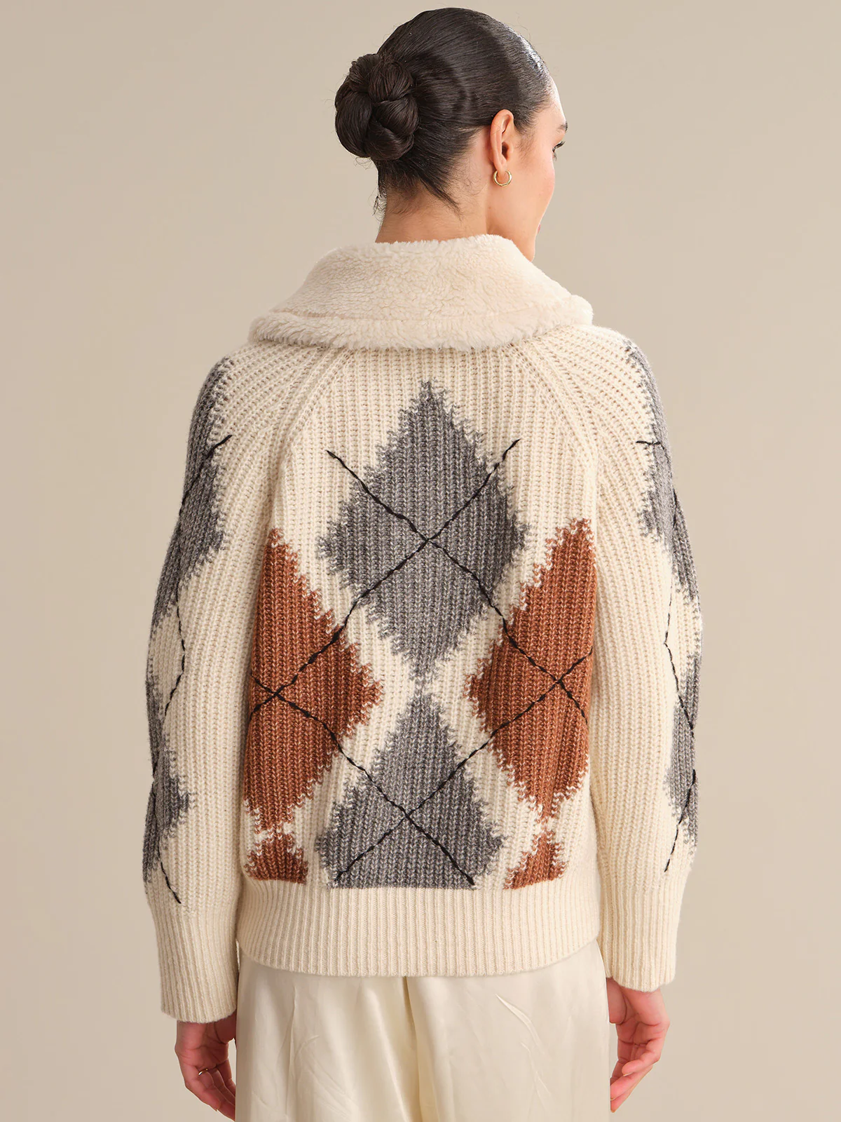 Talia: Argyle Knit Cardigan - Image 3