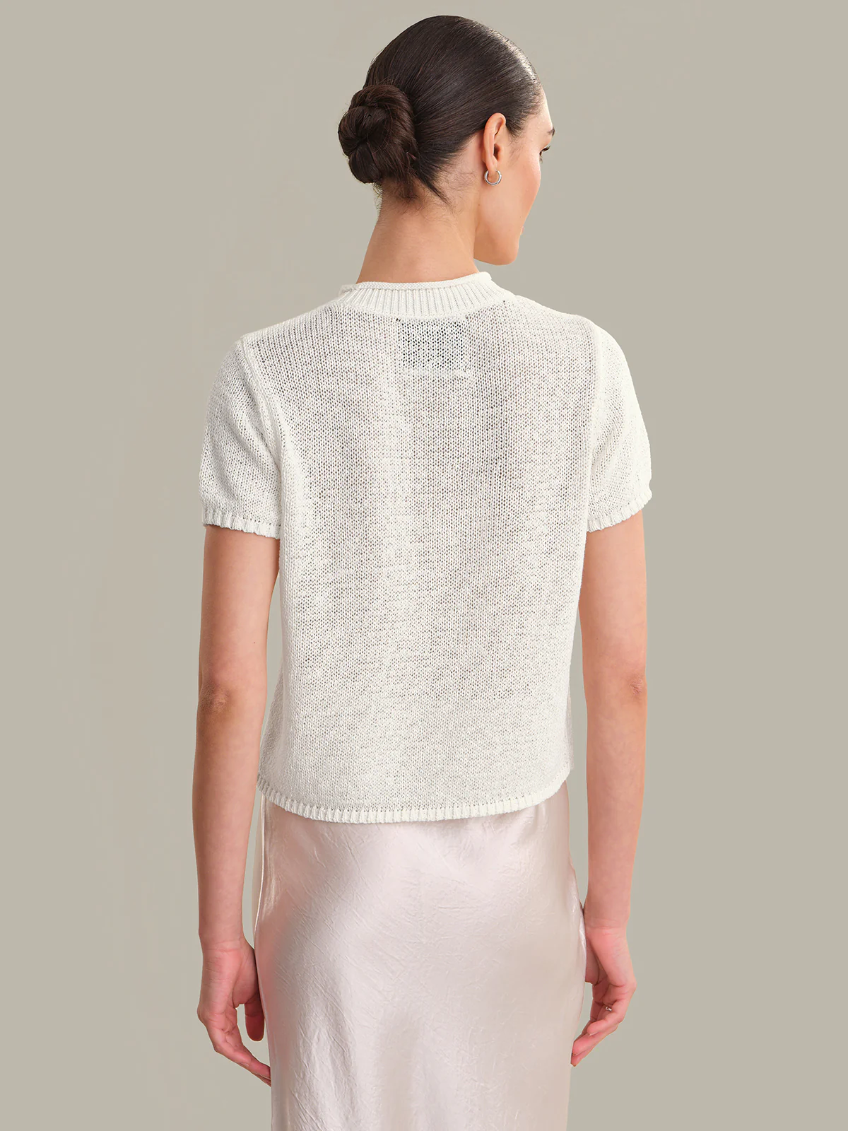 Terri: Roll Edge Short Sleeve Sweater - Image 3