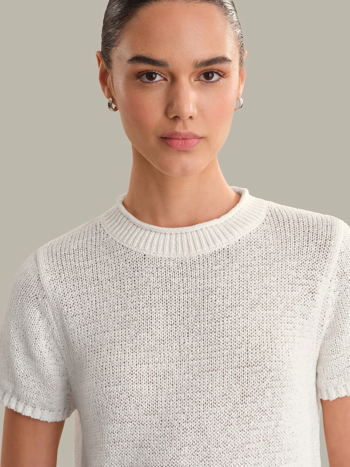 Terri: Roll Edge Short Sleeve Sweater - Image 4