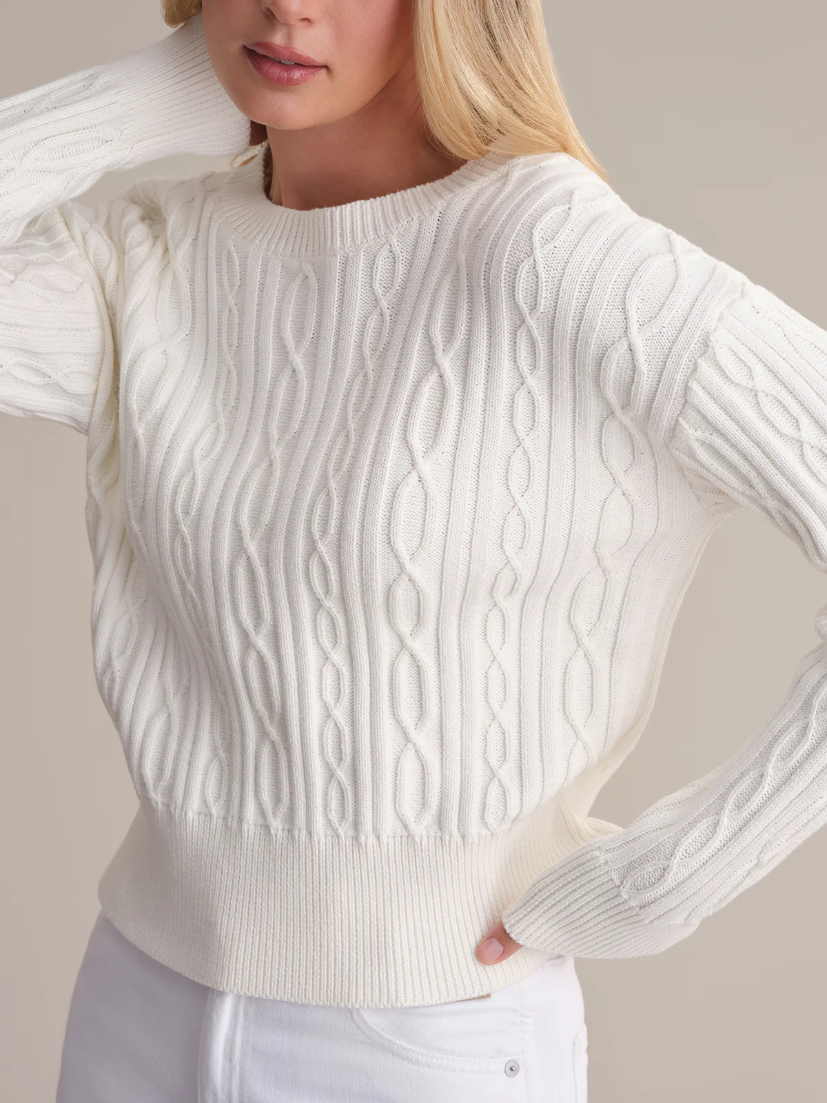 Theresa: Cable Cotton Sweater - Image 4