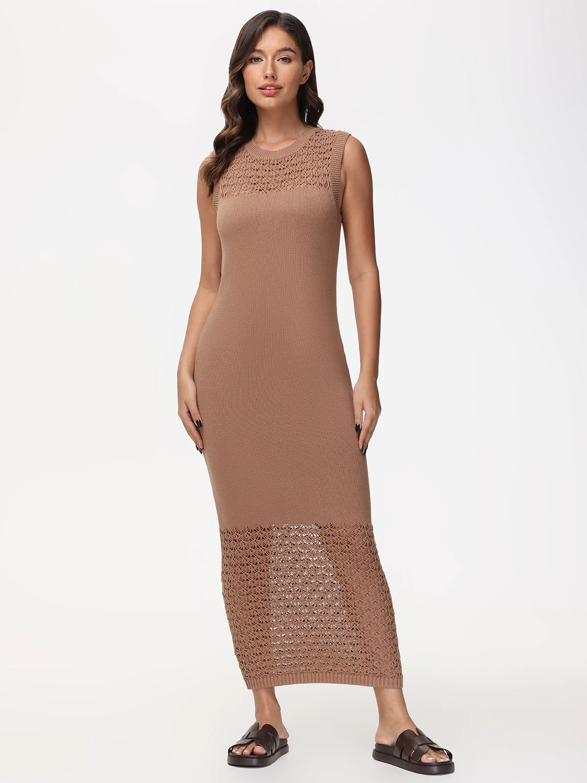 Tori: Cotton Crochet Maxi Dress