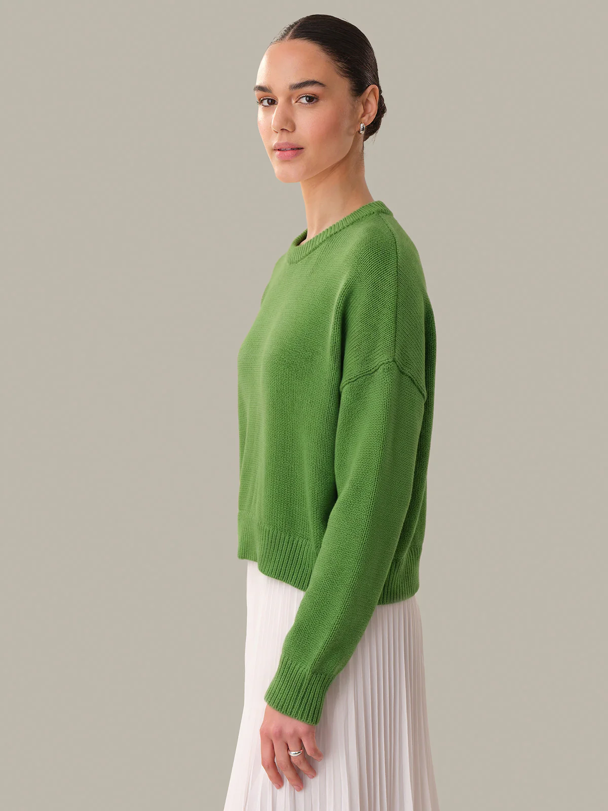 Veda: Classic Cotton Crewneck Sweater - Image 2