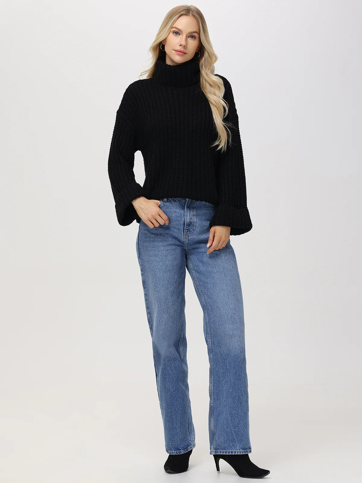Vida: Turtleneck Shaker Pullover - Image 4