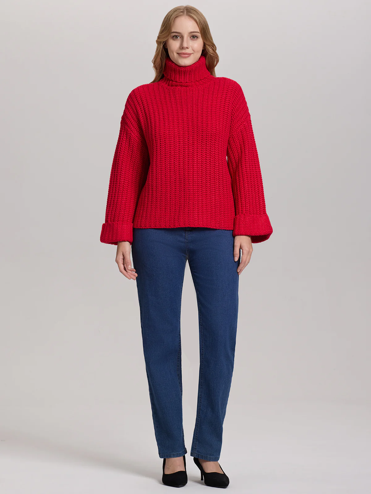 Vida: Turtleneck Shaker Pullover - Image 4