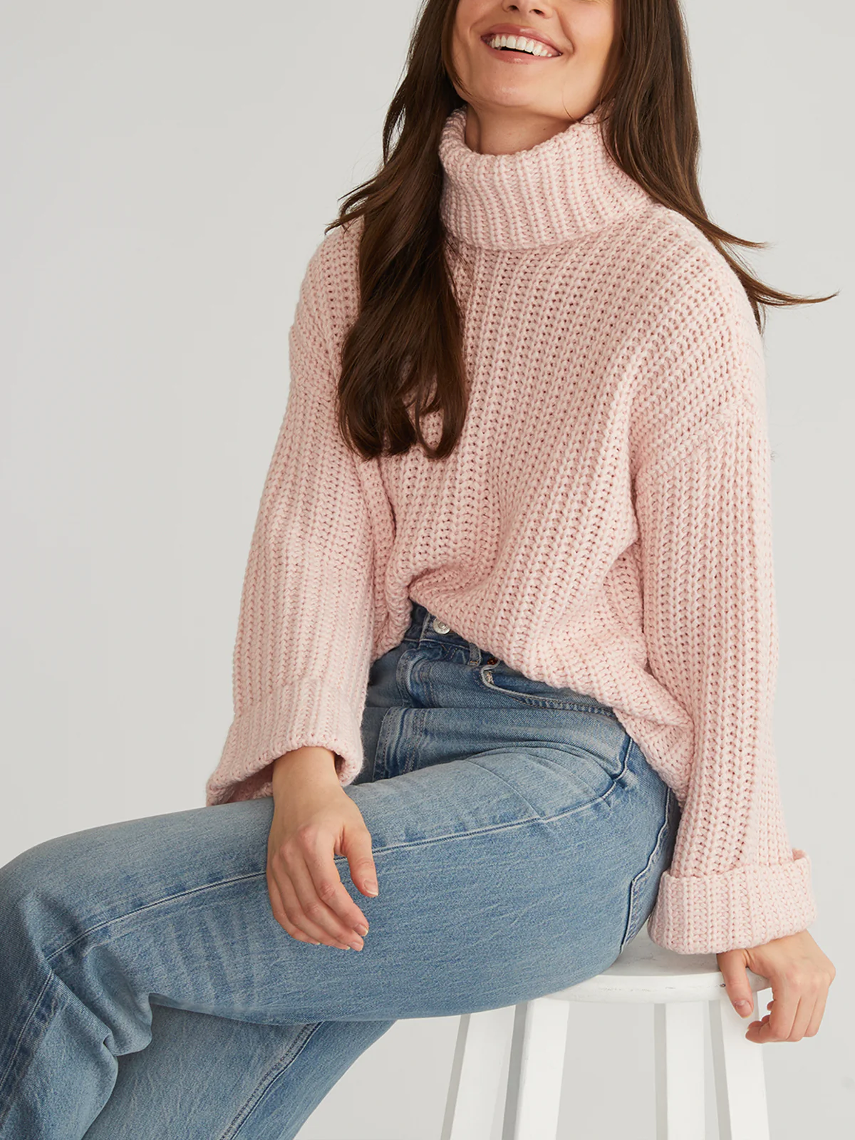 Vida: Turtleneck Shaker Pullover - Image 2