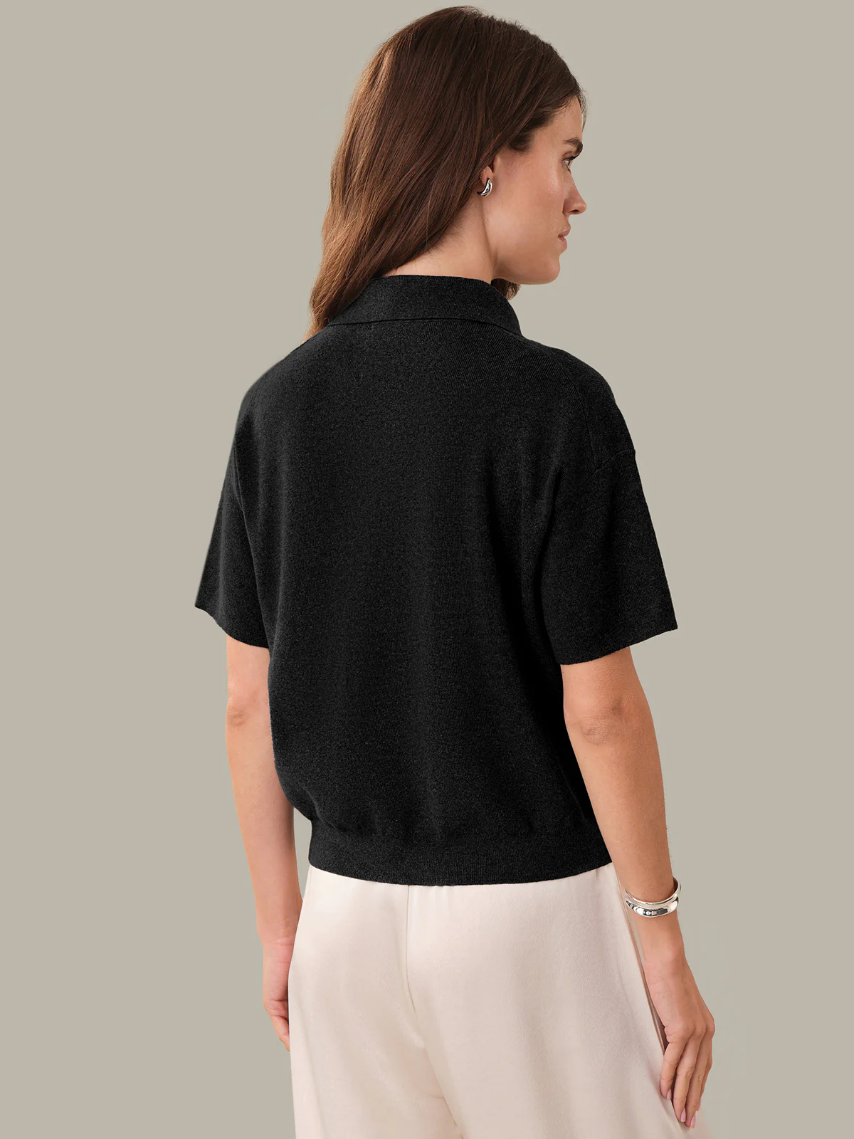 Wren: Cotton Quarter-Zip Polo Pullover - Image 3