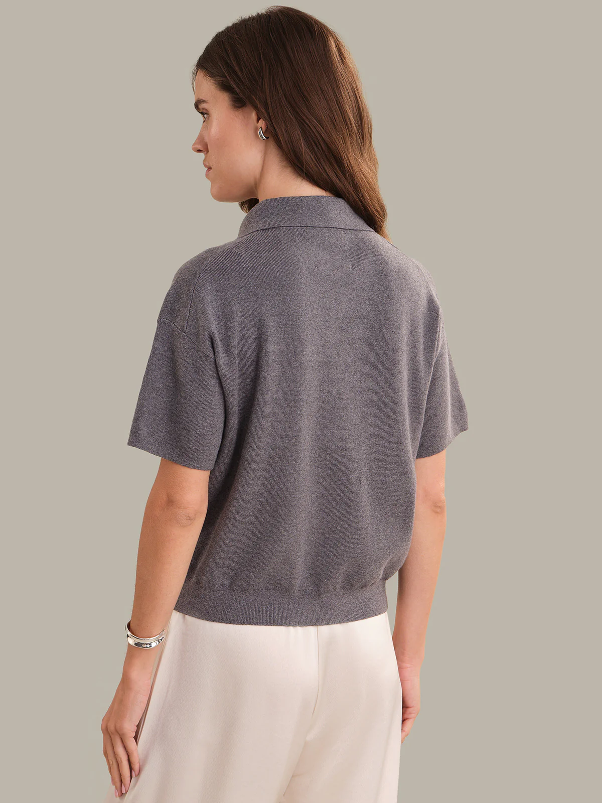 Wren: Cotton Quarter-Zip Polo Pullover - Image 3