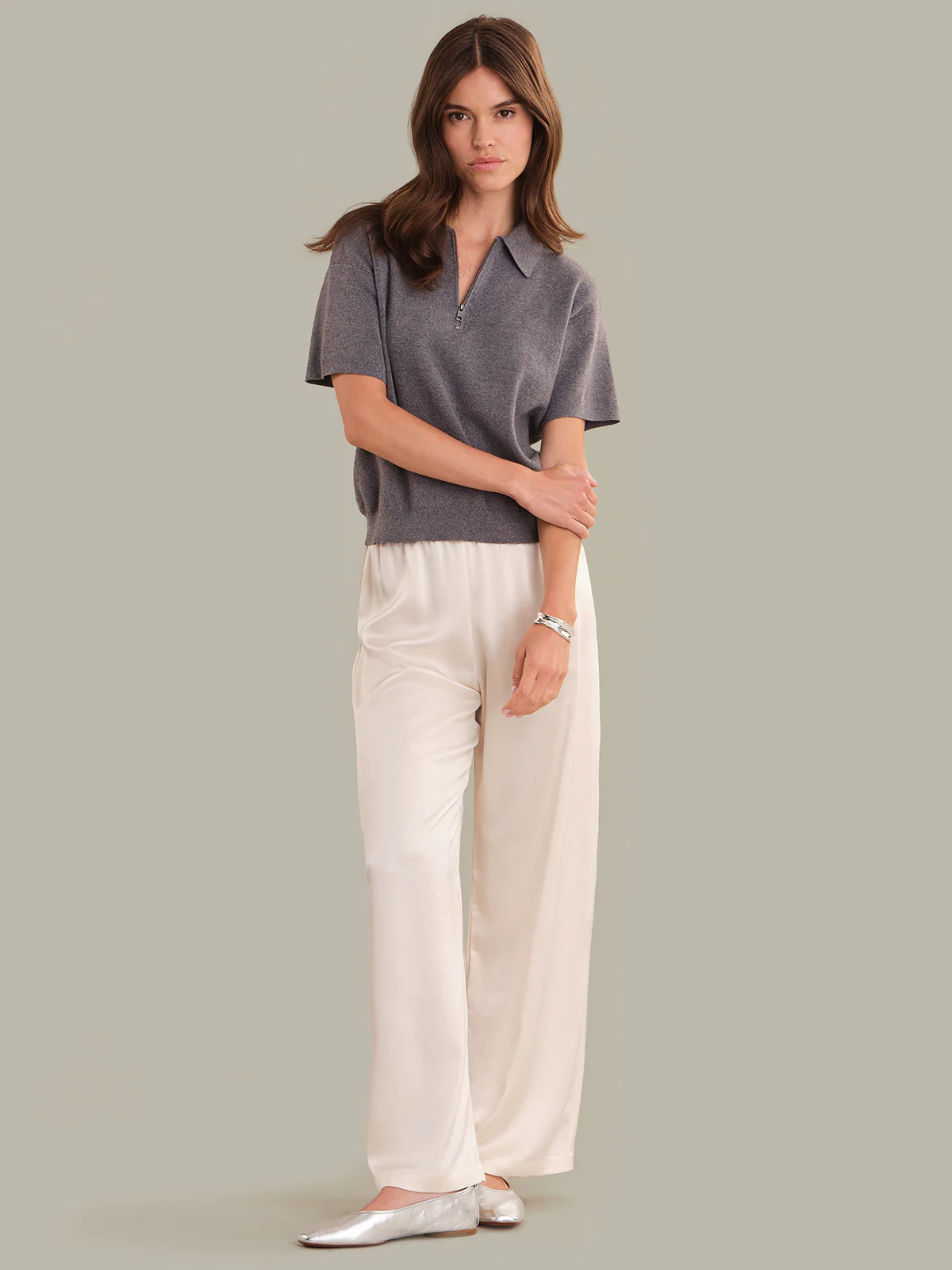 Wren: Cotton Quarter-Zip Polo Pullover - Image 5